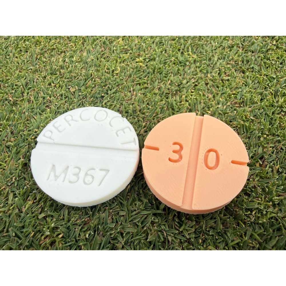 Novelty "Caddy Addy" & "Par-cocet" - Poker Chip Golf Ball Markers | Two Pack! - Picture 2 of 7